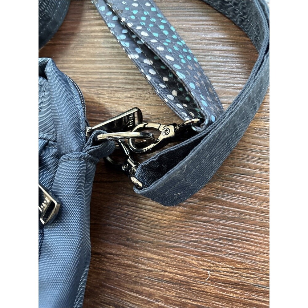 Lug Flapper Navy Blue Quilted Crossbody Bag Retro Travel Vegan SoHo Boho NWOT - Picture 3 of 7